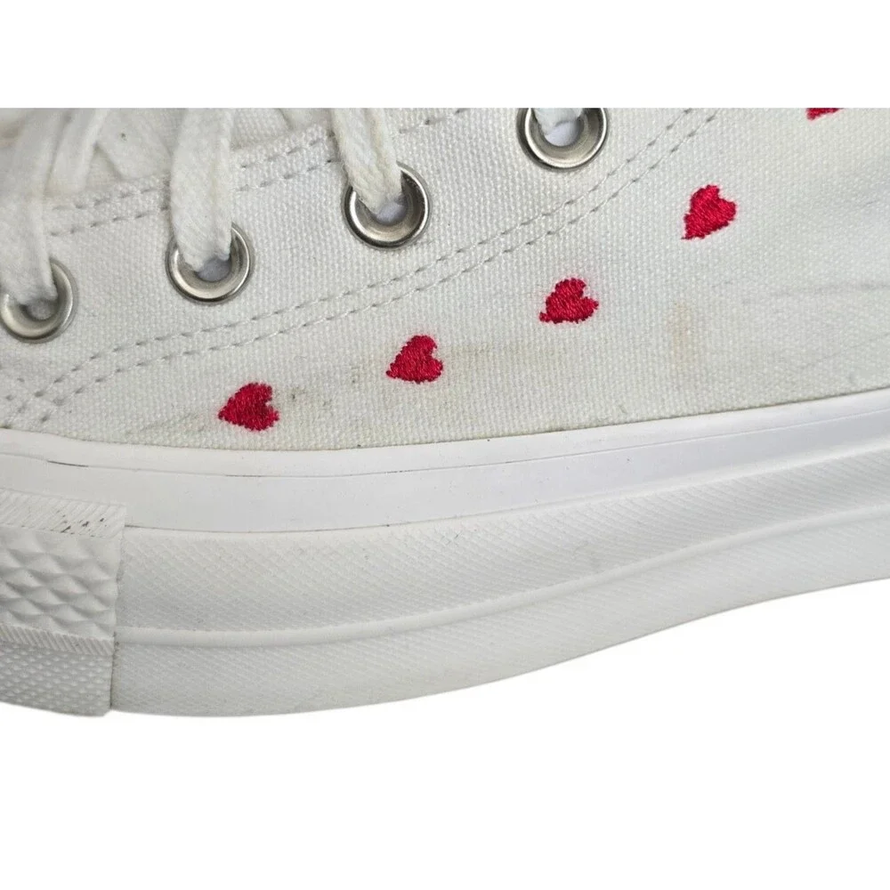 Converse Chuck Taylor All Star Shoes Womens Size 9 Hearts Platform Sneakers
